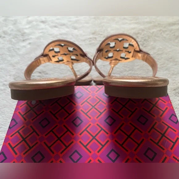 Tory Burch Miller Sandal Rose Gold RARE! 💎 - Picture 6 of 7